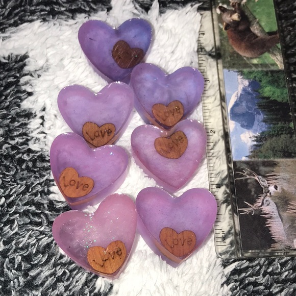 Custom Epoxy resin heart π Good Luck π charms - Picture 2 of 5